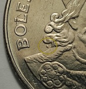 50 zł 1980, Chrobry, ładny destrukt, zdwojenie bicia