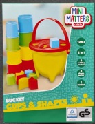 wiaderko z klockami 2w1, Mini Matters, kształty