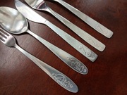 Sztućce dla dzieci z okresu PRL pięć sztuk