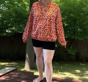 Czerwona bluzka w kwiaty Julipa, r. 48, jak nowa