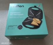 Opiekacz do kanapek marki Hoffen, SM-4313-B (lub zbliżony o mocy 750 W)