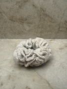 Gumka do włosów biało zielona. Wykonana ręcznie.