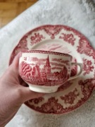 Duo Johnson Bros. England. Castles. Talerz deserowy i filiżanka 