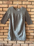 Bohoboco 40 L wełniana szara sukienka z podszewką unikat archiwalna