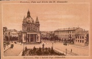 Warszawa Plac i kościół Sw, Aleksandra