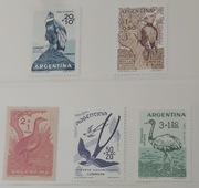 Argentyna 1960 FAUNA Mi 715-9 ptaki czysty ideał 