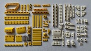 LEGO Technic mix (miks) różnych klocków części elementów żółtych i białych