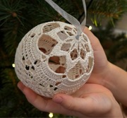Bombka choinkowa ręcznie robiona, ozdoba choinkowa 1 szt