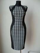 sukienka ołowkowa wyszczuplająca pepitka