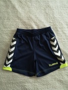 Granatowe krótkie spodenki szorty sportowe Hummel ok. 122 - 128