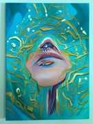 Obraz olej na płótnie,, Zmysł powonienia" 