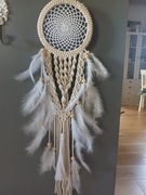 Łapacz snów z piórkami, 19 cm x 76 cm