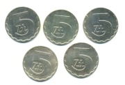 5 zł PRL 1984 do 1988 zestaw