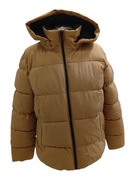 Calvin Klein Jeans zimowa kurtka camel caramel z kapturem