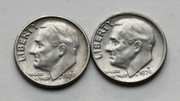 10 cent 1970 D one dime zestaw 2 sztuki 