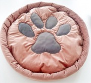 Legowisko dla psa – kształt koła, 70 cm, pudrowy róż