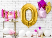 Balon foliowy Cyfra ''0'', złoty, 86 cm.