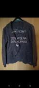 Niemiecki damski sweter z wełny i alpaki, 20% Wełna 20% Alpaka, Roz. XL