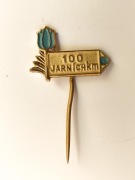 Znaczek turystyczny imprezy sportowej "100 Jarních km" (100 Wiosennych km).