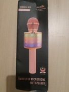 Mikrofon karaoke dla dzieci z głośnikiem Ws858L różowy