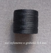 Nici nylonowe SuperLon Standard kolor czarny 0,4mm - szpulka