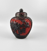 Wazon z laki cynobrowej Chiny