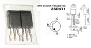 Tranzystor NEC NPN 2SB471 B471 TO-92 TRANSISTOR SILICON 30V 1A 1W 100MHz