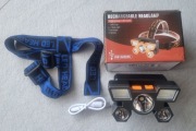 Bardzo mocna latarka czołowa 5 LED USB 4 tryby. Czołówka.