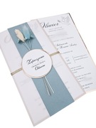 Zaproszenia Pierwsza Komunia komunijne kalka kwiaty suszone personalizowane