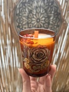 Świeca naturalna sojowa duża różana róża bio olejek eteryczny / handmade