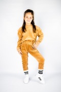 Dres dziecięcy welurowy karmel 92cm-140cm 