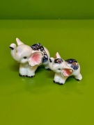 Figurka rzeźba słoń słonik porcelanowa PRL vintage