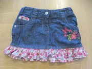 Palomino C&A spódnica jeans 98 falbanka