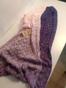 Szal ażurowy bawełna -akryl Handmade