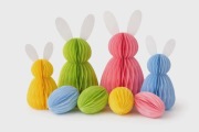 Zajączek jajka wielkanocne dekoracje ozdoby zestaw 8-elementów 3D kolorowe 