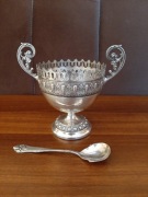 Cukiernica WFM. Posrebrzana z Łyżeczką