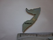 Magnes na lodówkę  - 483g. SOMALIA Afryka Metalowa mapa