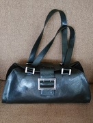 Czarny kuferek skóra naturalna