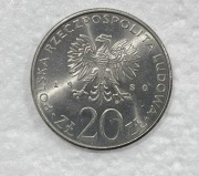 20 ZŁ ZŁOTYCH DAR POMORZA 1930-1980 1980 B. ŁADNA