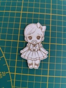 Tekturka dziecięca urocza lalka figurka