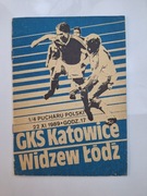 GKS Katowice - Widzew Łódź program meczowy 22.11.1989 1/4 Pucharu Polski