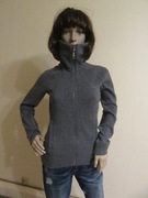 NORRONA damska szara bluza stójka wełniana z wełną _ XS