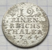 #3808 Niemcy Prusy 1/12 talara 1764 A srebro 