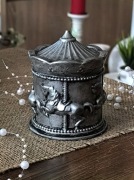 Szkatułka karuzela z końmi vintage pojemnik na biżuterię 