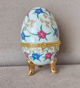 Porcelanowe jajko puzderko szkatułka 