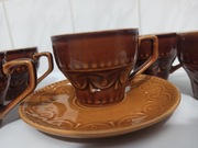 6 Filiżanek PRL Porcelit Pruszków wzór Falbanka