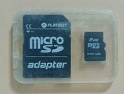 adapter Platinet micro SD wraz z kartą pamięci 2GB