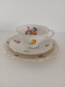 Zestaw porcelany dziecięcej trio Bavaria vintage