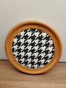 Pepitka okragła drewniana ramka na obraz Vintage