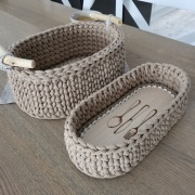 Śniadaniowy zestaw  koszyków ze sznurka